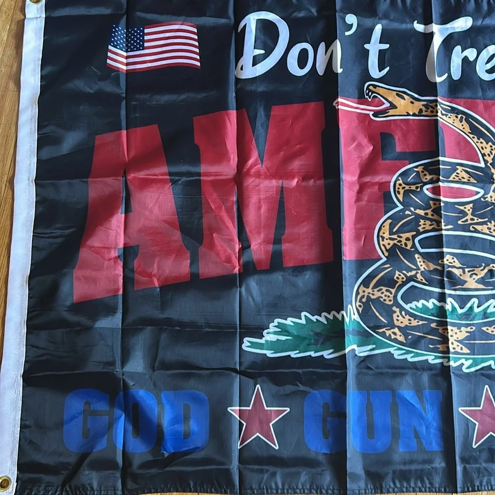 Don’t tread on America,God,Gun,Freedom, Flag,3 x 5,